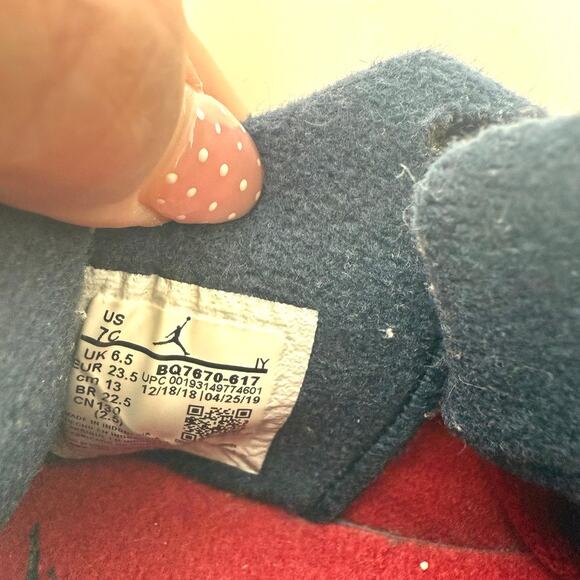 Nike Jordan 4 Retro SE PS Monsoon Red Youth Sneakers Size 7C Kidcore - Picture 6 of 8